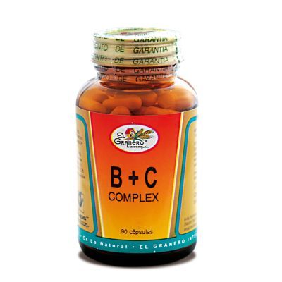 VITAMINAS B + C COMPLEX 550 mg 90 cap, fortalece el sistema inmunológico y nervioso.
